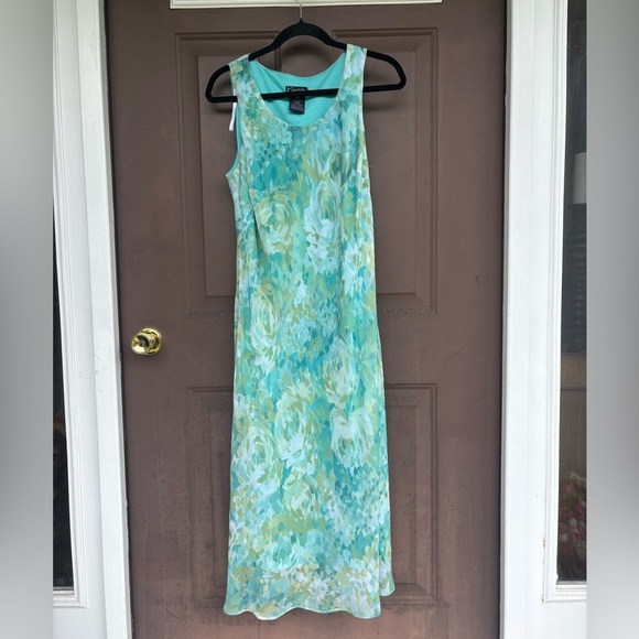 Sag Harbor Dresses & Skirts - Sag Harbor Aqua Floral Maxi Dress